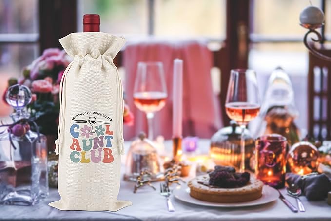 Pairs Well With Becoming Aunt & Uncle,Gender Neutral Pregnancy Announcement,Baby Announcement,Baby Announcements Ideas,Aunt & Uncle for New Baby Announcement,Reusable Wine Bags With Drawstring,L30