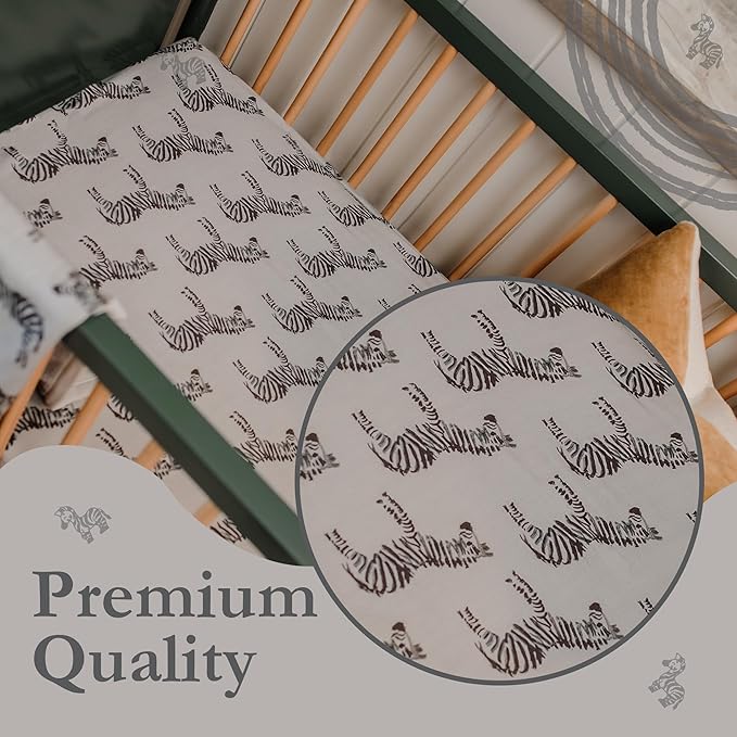Crib Sheets - Crib Sheets Girl -Crib Sheets Boy - Jersey Sheets - Nursery Bedding - Toddler Bedding Sets for Girls - Toddler Bedding Sets for Boys - Baby Crib Sheets - OILO Studio Crib Sheet Zebra