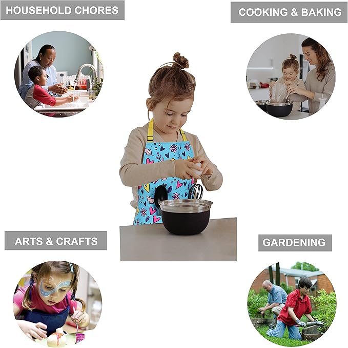 Kids Apron - cooking, gardening, artist, painting, cleaning, baking, pottery, chef, kitchen - gift boys, girls