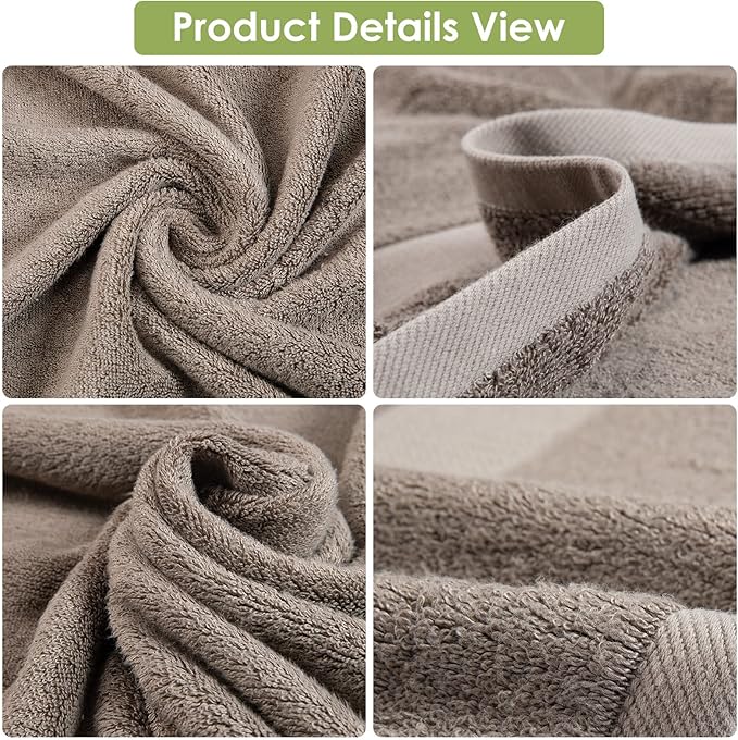 Extra Large Bath Towel Sheets for Body, Sensitive Skin, Adult Kids Baby Luxury Super Soft Highly Absorbent Oversized Towels 35" x 70" 1 Pack Walnut