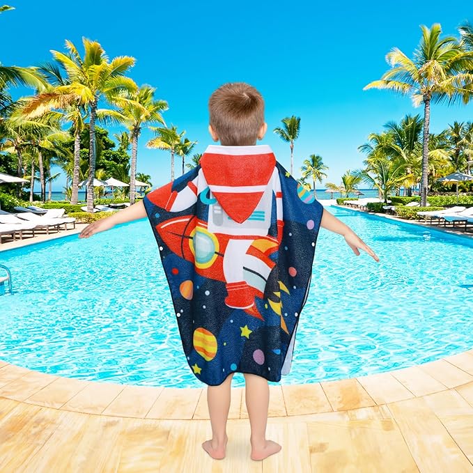 Kids Beach Towels Baby Towels with Hood Toddler Pool Towel Large Bath Towels for Boys and Girls for Travel Shower Swimming