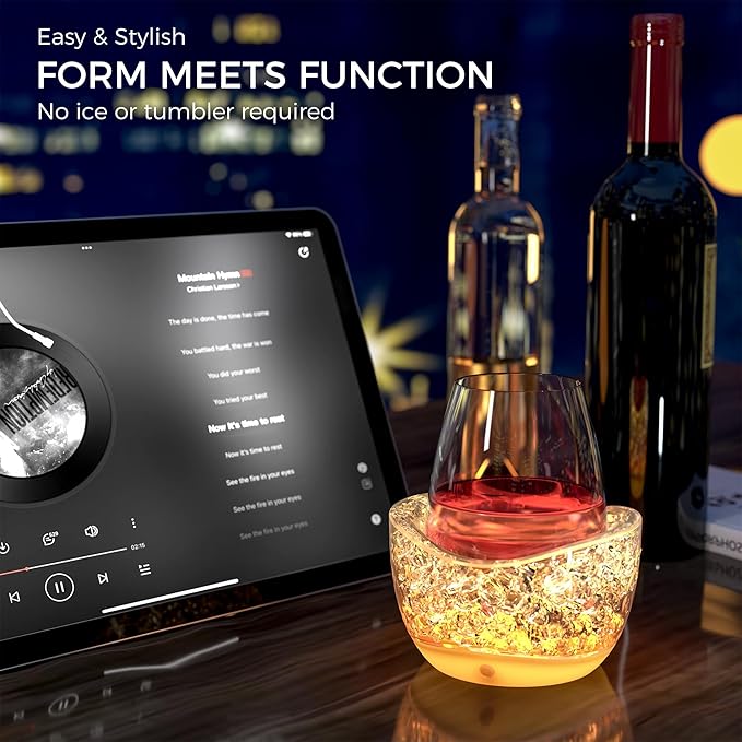 Wine Glass Chiller Wine Chiller Keep the Chill in Your Glass-Wine Cooler (YELLOW)