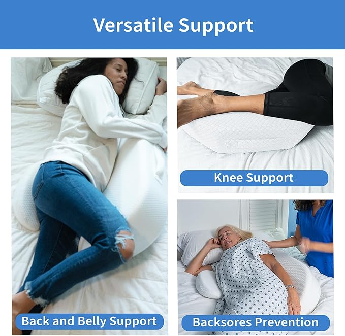 Bedsore Positioning Pillow for Bedsore Prevention and Faster Recovery - Heat Regulating Bedsore Cushion for Butt Lifting and Easy Positioning - New Anti-Slip Design with Non-Skid Removable Cover
