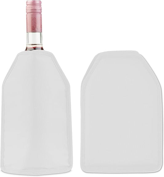 Wine Cooler Sleeve, High Quality Solid Gel Wine Sleeve, Reusable Wine Bottle Cooler, White