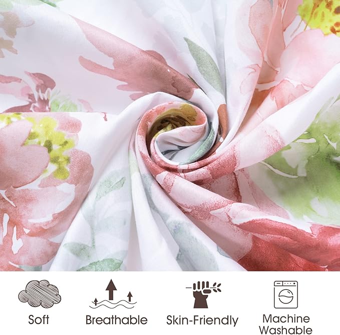 PHF Soft Bassinet Sheet Set, 2 Pack Silky Comfy Breathable Cradle Sheets for Baby Girls, Univeral Fit for Most Cradle and Bassinet Mattress, Watercolor Floral