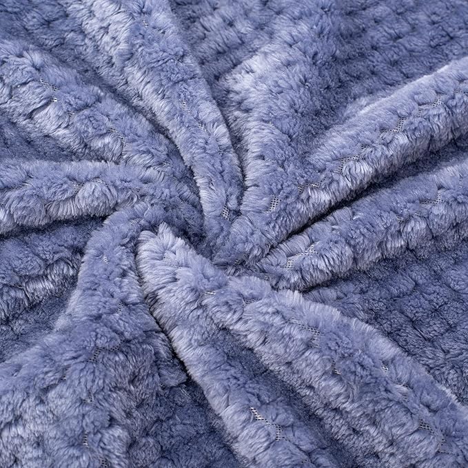 Fuzzy Blanket or Fluffy Blanket for Baby, Soft Warm Cozy Coral Fleece Toddler, Infant or Newborn Receiving Blanket for Crib, Stroller, Travel, Decorative (28Wx40L, XS-Pearl Blue)