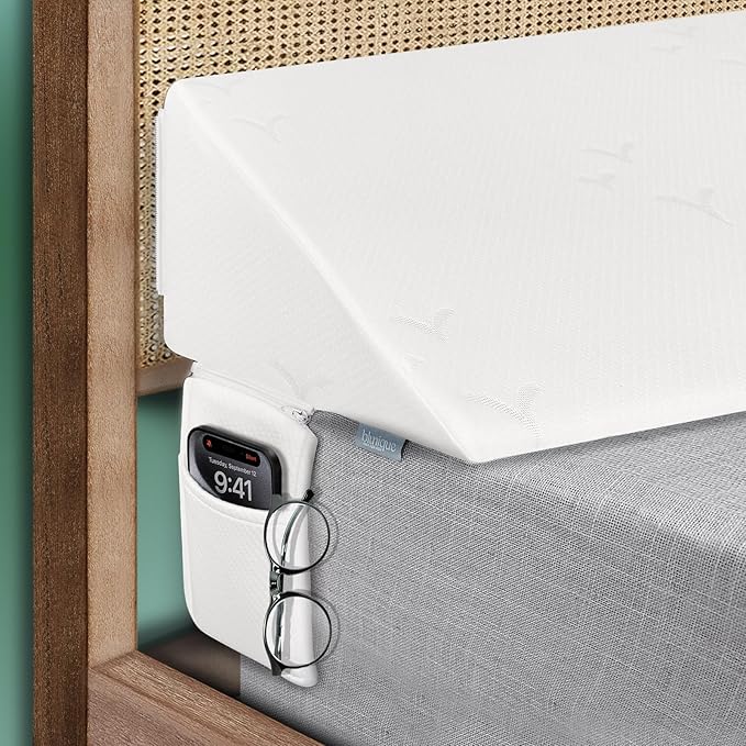 Wedge Pillow Headboard, Ultimate Comfort Bed Wedge Pillow for Headboard, Relaxation Bed Gap Filler for Twin(39"x10"x6"), Foam Pillow Wedge for Headboard Gap, Overall Bed Gap Filler.