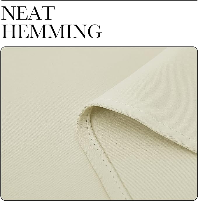 NICETOWN Room Darkening Curtain Panels for Living Room, Thermal Insulated Grommet Room Darkening Draperies/Drapes for Window (Beige, 2 Panels, W29 x L45 -Inch)