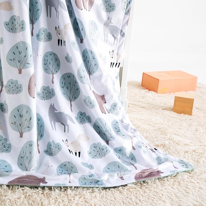 Baby Blanket for Boys Girls Super Soft Blanket,Fluffy Warm Lightweight Baby Receiving Blankets,Double Layer with Dotted Backing for Toddler Nursery (Bear, 30 * 40inch)