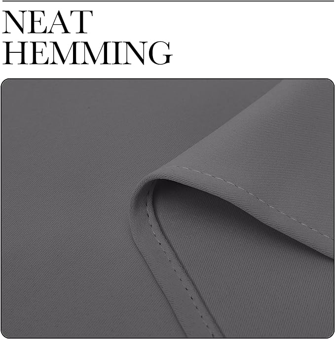 NICETOWN Bedroom Blackout Curtains Panels - Triple Weave Energy Saving Thermal Insulated Solid Grommet Blackout Draperies for Patio (1 Pair, 55 inches by 90 Inch, Grey)