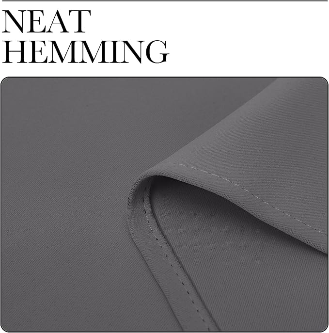 NICETOWN Bedroom Blackout Curtains Panels, 1 Pair, 55 inches by 108 Inch, Grey, Triple Weave Energy Saving Thermal Insulated Solid Grommet Blackout Draperies for Patio