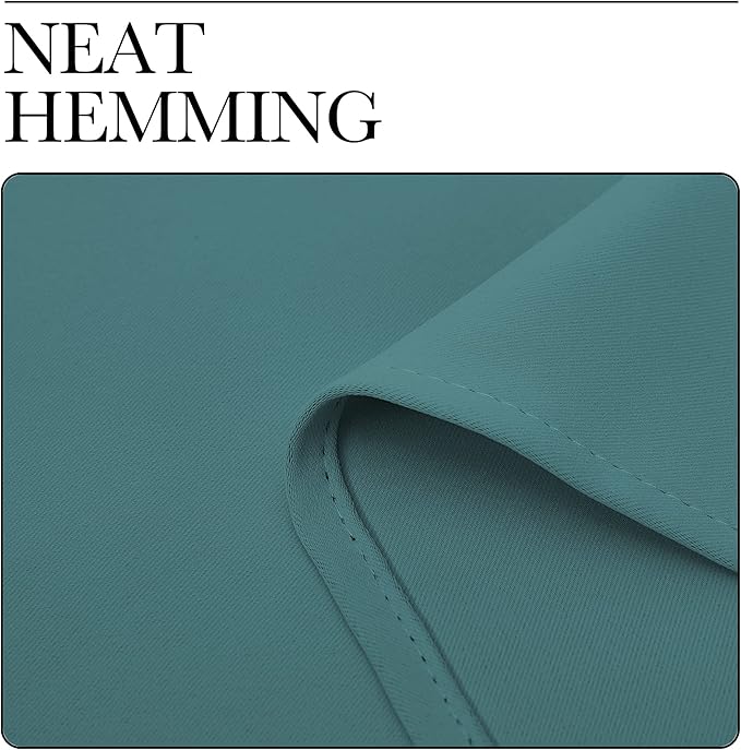 NICETOWN Patio Glass Door Panels - Blackout Curtains for Bedroom/Living Room, Privacy Panel Drapes for Dining Room and Guest Room (Sea Teal, 42 inches Wide x 90 inches Long, 1 Pair)