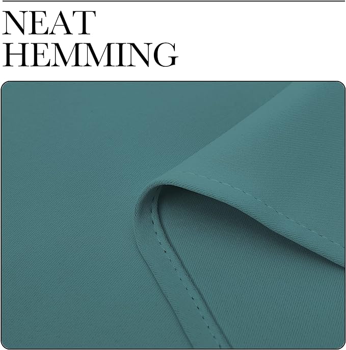 NICETOWN Thermal Insulated Solid Grommet Blackout Curtains/Drape for Living Room (Sea Teal, 1 Pair, 42 by 84-Inch)