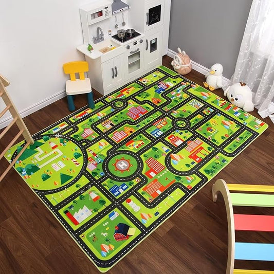 Kids Rug 3x5 Rug Baby Floor Mat Kids Educational Rug Area Rug for Classroom Play Mats for Babies and Toddlers Nursery Rug Kids Room Rugs for Bedroom Carpet Car Rug
