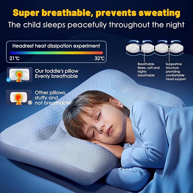 Toddler Pillow for Sleeping 3-6 Year Old