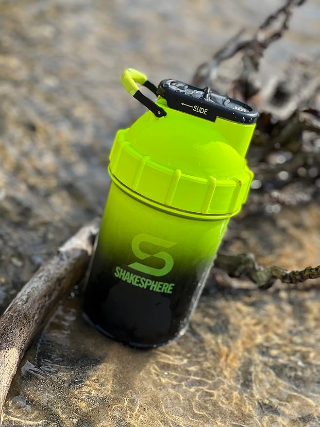 SHAKESPHERE Tumbler Cooler Shaker - Protein Shaker Bottle and Smoothie Cup, 24 oz - Bladeless Blender Cup Purees Raw Fruit with No Blending Ball – Powder Mixer for Pre Workout Gym (Ombre Yellow)