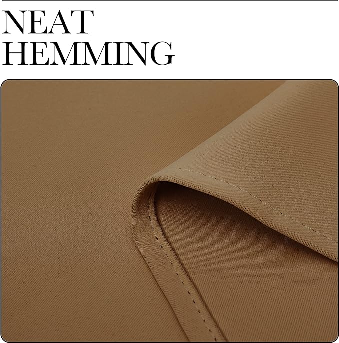 NICETOWN Sleek Blackout Curtains 45 inches Length for Small Windows, Noise Reducing and Block Draft Panels for Door Doorway Laundry Office Luxury Decor Theme (2 Panels, Gold Brown, W34 x L45 -Inch)