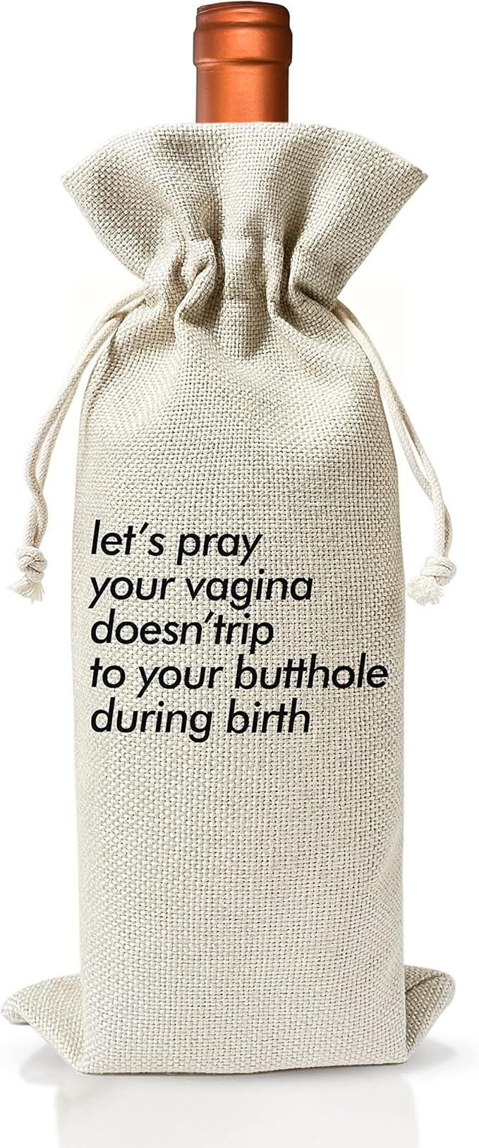 Pregnancy Announcement Wine Gift Bags - New Mom Gift Wine Bags - Cover Bag For Having New Baby - Grandparents - New Parents - Baby shower Party Supplies Favors - Mother's Day Gift - Burlap - HiMo214