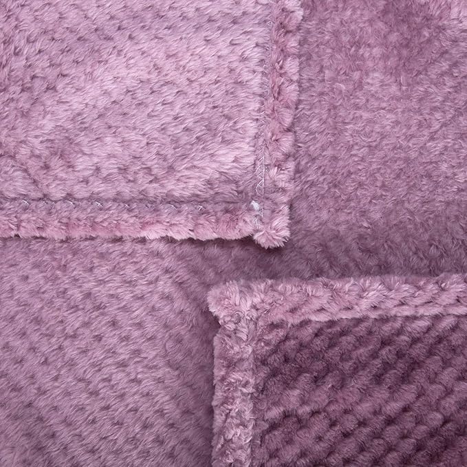 Fuzzy Blanket or Fluffy Blanket for Baby, Soft Warm Cozy Coral Fleece Toddler, Infant or Newborn Receiving Blanket for Crib, Stroller, Travel, Decorative (28Wx40L, XS-Burgundy)