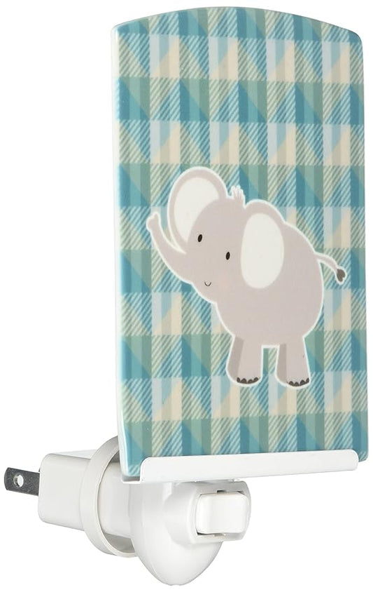 Caroline's Treasures BB7022CNL Elephant Ceramic Night Light Compact, UL-Certified, Ideal for Bedroom, Bathroom, Nursery, Hallway, Kitchen, 6x4x3, Multicolor