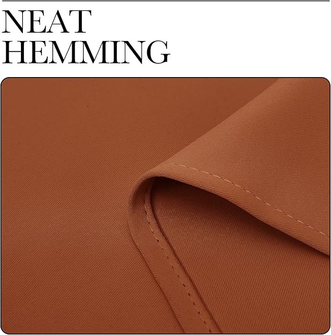 NICETOWN Halloween Burnt Orange Blackout Curtains for Sliding Door, 55 by 108, 2 Pieces, Blocking Out Sunlight Window Treatment Modern Design Grommet Curtain Panels for Dining Room