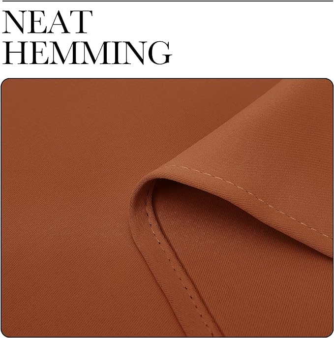 NICETOWN Halloween Burnt Orange Blackout Curtains for Sliding Door - 55 by 102, 2 Pieces, Blocking Out Sunlight Window Treatment Modern Design Grommet Curtain Panels for Dining Room