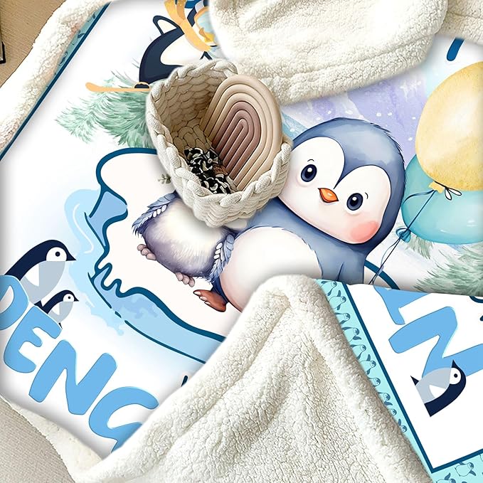 Just A Girl Who Love Penguin Blanket Cute Funny Penguin Decor Throw Blanket Gifts for Girls Boys Penguin Lover Super Warm Soft Plush Bedding Blanket (PENGUIN,50"x 60")