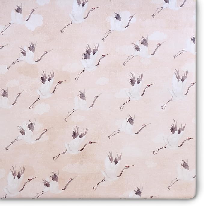 Crib Sheets - Crib Sheets Girl -Crib Sheets Boy - Jersey Sheets - Nursery Bedding - Toddler Bedding Sets for Girls - Toddler Bedding Sets for Boys - Baby Crib Sheets - OILO Studio Crib Sheet Crane