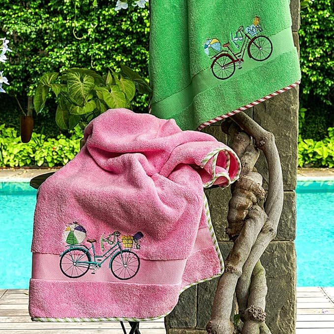 Kids Cotton Towel Collection - Bicycle (Island Green)