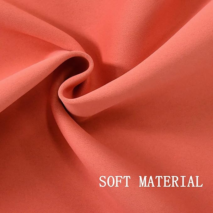 Coral Colored Valance for Bedroom Blackout Curtain Valance for Bathroom Window Treatment for Living Room Short Straight Drape Valance for Bedroom Kids Room 100X18 Inch 1 Panel