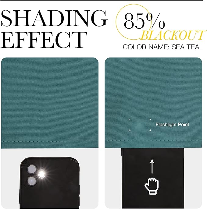 NICETOWN Window Curtain Panels, Thermal Curtains Insulated Solid Grommet Blackout Draperies/Drapes for Loft Window (Sea Teal, One Pair, 34 by 84-inch)