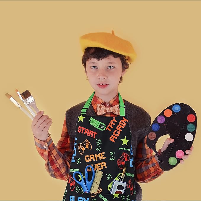 Kids Apron - cooking, gardening, artist, painting, cleaning, baking, pottery, chef, kitchen - gift boys, girls