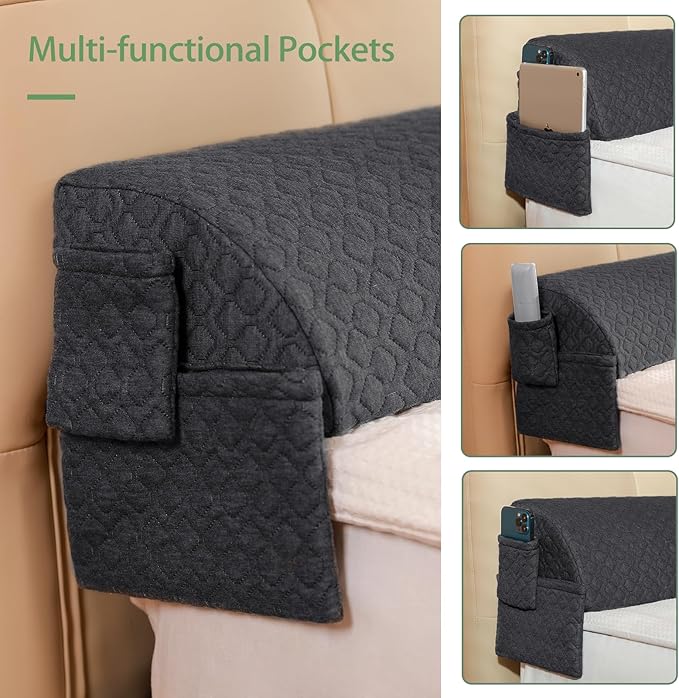 Bed Wedge Pillow Headboard/Bed Gap Filler/Mattress Gap King Size 76"×8"×6" Filler Firm Support Pillow to Fill The Gap (0-6") Between Your Headboard and Wall