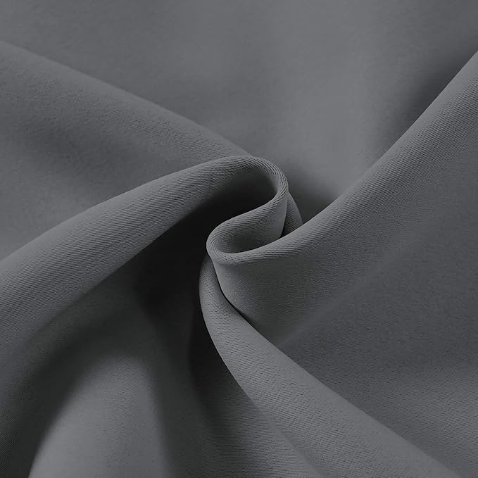 Dark Grey Valance for Bedroom Solid Grommet Top Blackout Thermal Insulated Curtain Valance Window Treatment for Living Room Short Straight Drape Valance for Basement/Loft 100 X18 1 Panel Gray