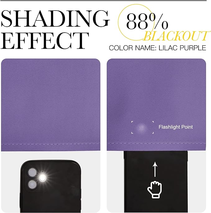 NICETOWN Lilac Purple Blackout Curtains for Bedroom (1 Pair, 42 x 63 inches), Farmhouse Thermal Insulated Room Darkening Drapes for Windows