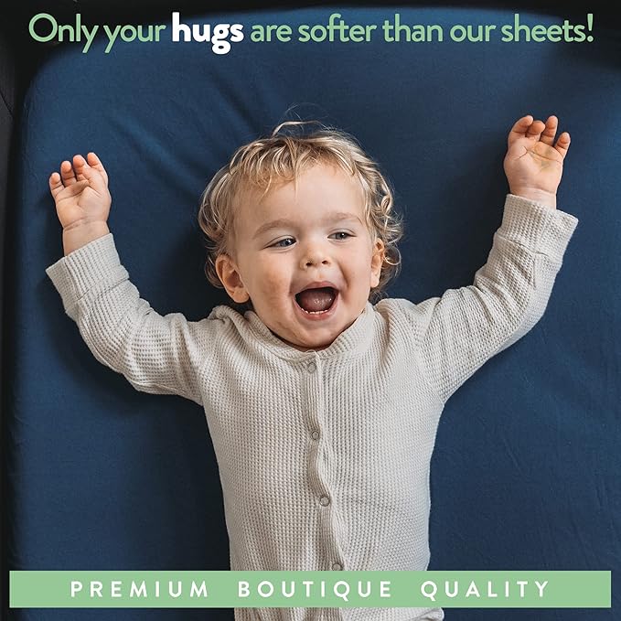 Joey + Joan Bassinet Fitted Sheets 19" x 32" for Cowiewie Bedside Sleeper Bassinet Mattress Pad – Snuggly Soft 100% Jersey Cotton – Light + Dark Grey – 2 Pack