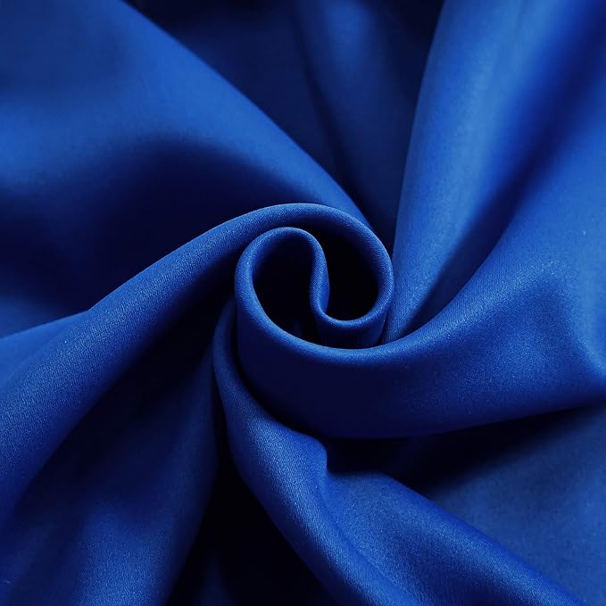 Royal Blue Valance for Windows 72x18 Inch Solid Thermal Insulated Blackout Rod Pocket Kitchen Short Curtain Toppers Valance for Bathroom Living Room 1 Panel