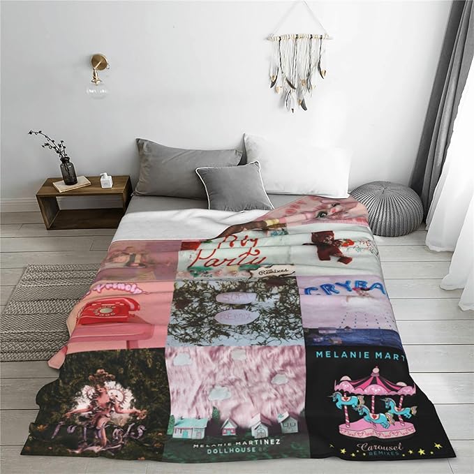 Melanie Merch Martinez Blanket, Melanie Birthday Decorations Martinez Cozy Lightweight Throw for Couch, Sofa, Chair, Bed, Picnic Blanket Gifts for Girl (Melanie Merch Martinez, 40"x30"(So Small))