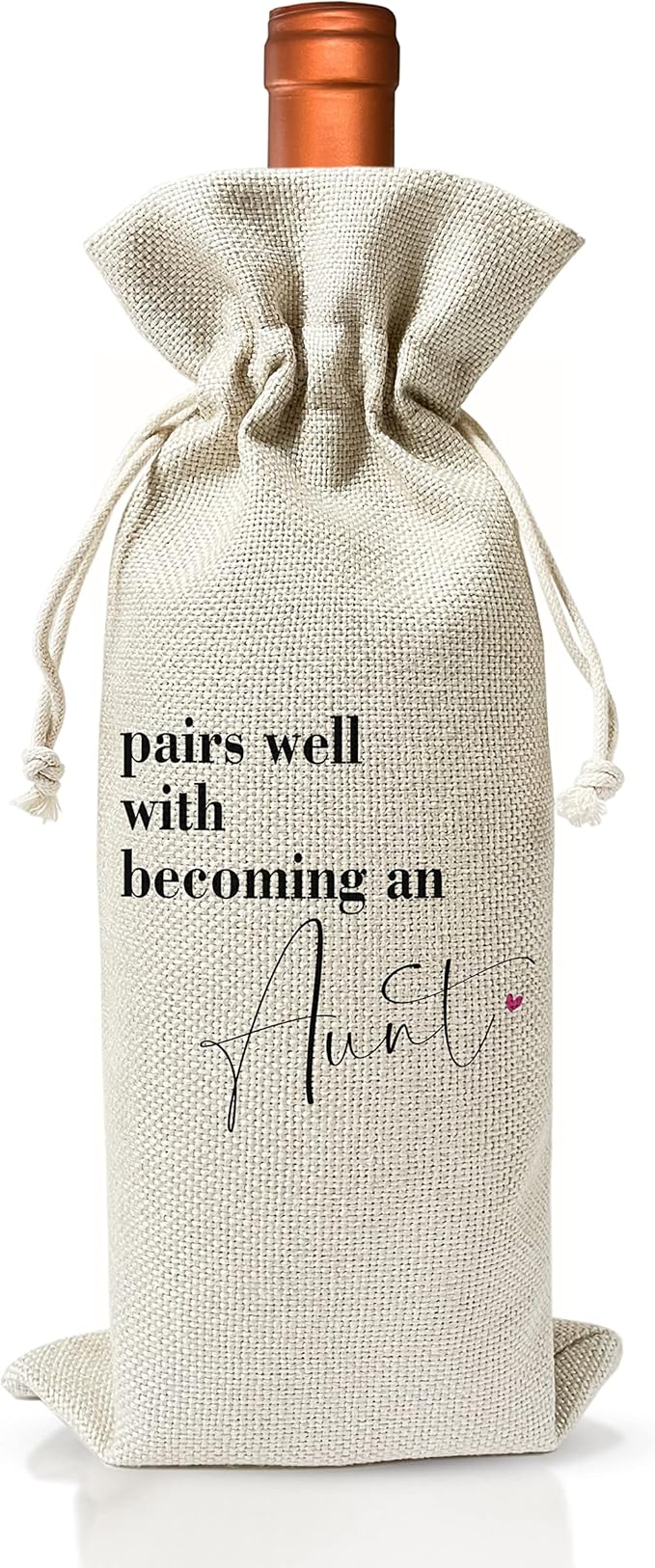 Pregnancy Announcement Wine Gift Bags - New Mom Gift Wine Bags - Cover Bag For Having New Baby - Grandparents - New Parents - Baby shower Party Supplies Favors - Mother's Day Gift - Burlap - HiMo221