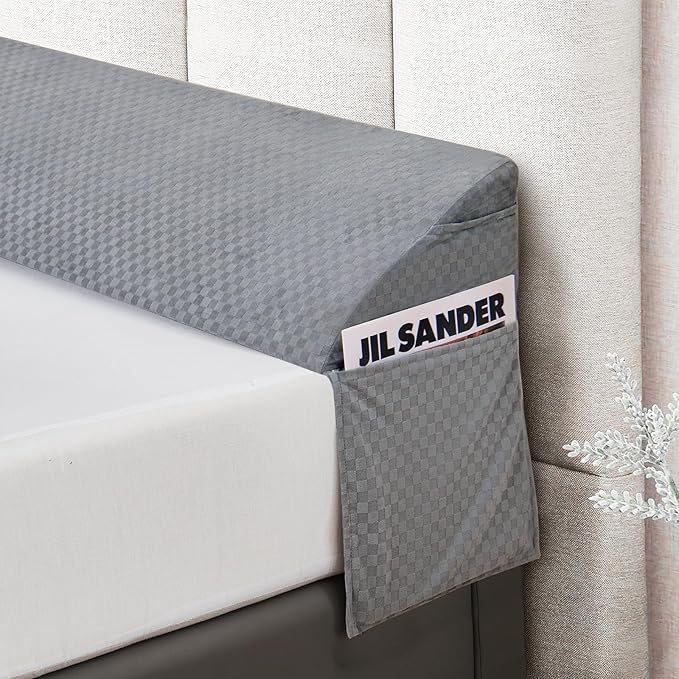 Wedge Pillow for Headboard - King Size Bed Wedge Pillow Headboard, Bed Wedge Gap Filler, Pillow Wedge for Headboard Gap - Fill The Gap (0-8") Between Headboard and Mattress (76"x10"x6")