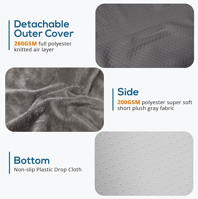 Sasttie Wedge Pillow for Sleep Apnea, 12 Inch Memory Foam Bed Wedge Pillow for Acid Reflux Relief, 30 Degree Triangle Incline Pillow Wedge for Sleeping with Removable Cover, Solid Deep Gray