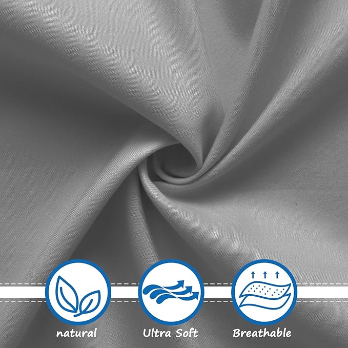 Crib Sheets for Boys 2 Pack Baby Crib Sheets for Standard Crib Mattress Snug Fit Microfiber Fitted Crib Sheet, White & Grey