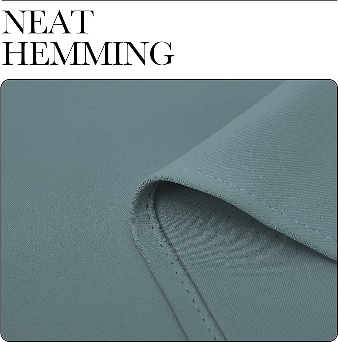 NICETOWN Modern Blackout Curtains Noise Reducing, Thermal Insulated and Privacy Room Darkening Drape Panels for Boy's Guest Room Door Window (Greyish Blue, 2 Panels, W42 x L90 -Inch)