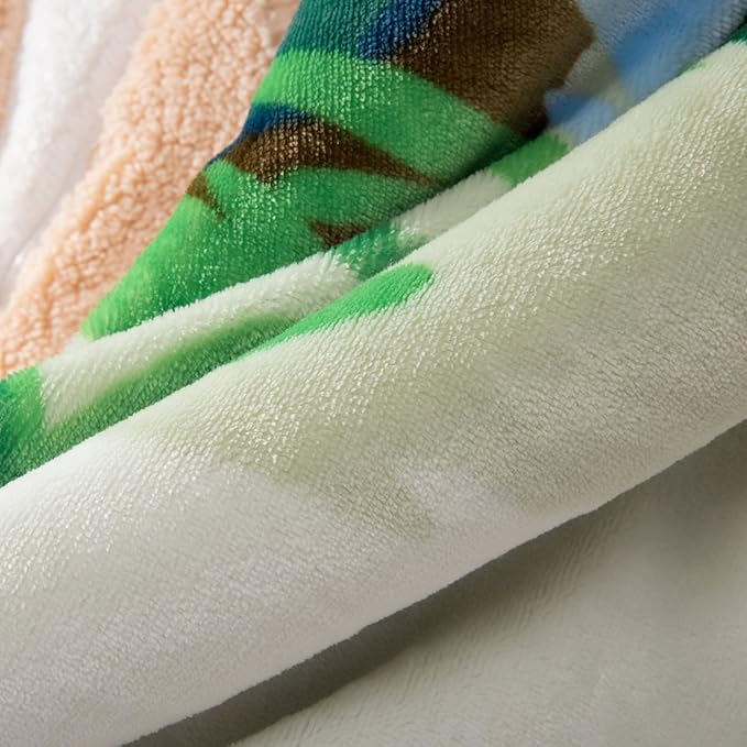 COSUSKET Kids LinaBell Throw Blanket, 3D Cartoon Embroidery Sherpa Blanket Girls Gifts