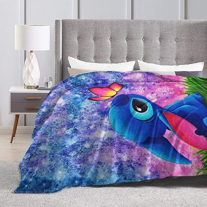Cartoon Blanket Throw Super Soft Cover Flannel Cozy for Kids Girls Sofa Bedding Living Room Decor (50""x40""), Style-1, Flzz-1