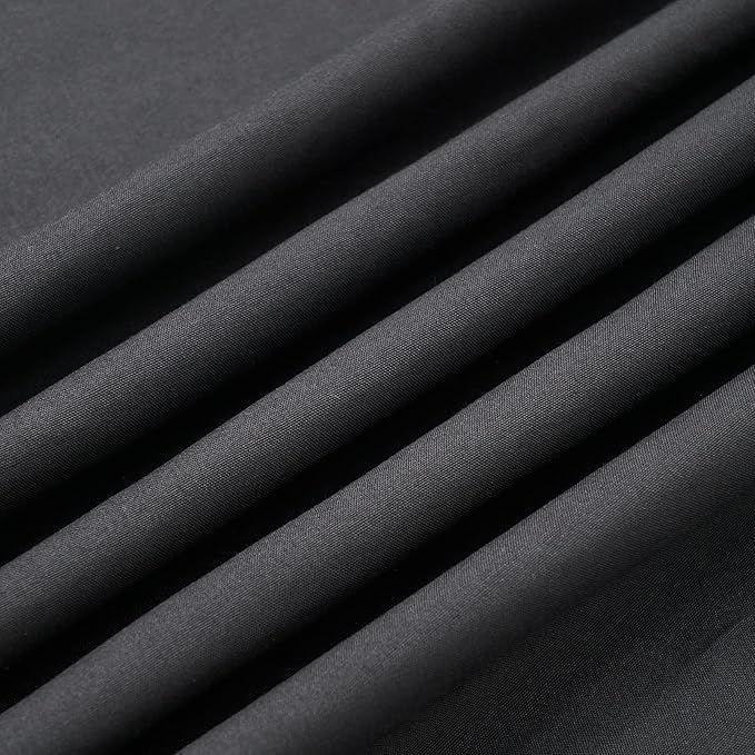 Black Canopy Bed Curtains - 4 Corner Post Bed Curtains Canopy Full Bed Canopy Curtains for Adults Girls Bedroom Decoration(Black, Full)