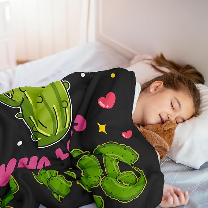 Pickle Gifts Blanket, Pickle Gifts for Pickle Lovers, Funny Pickles Gifts for Kids, Just a Girl Who Loves Pickles Blanket, Best Pickle Gifts Birthday Christmas Ideas Blanket 50"X60"