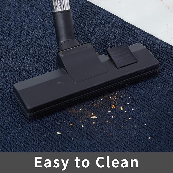 COSY HOMEER 24X60 Inch Kitchen Rug Mats Made of 100% Polypropylene Strip TPR Backing Soft Kitchen Mat Specialized in Anti Slippery and Machine Washable,for Kitchen, Floor Home,Office,Sink,Laundry,Navy