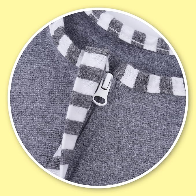 Baby Blanket Sack with Arms Free Design,Transition to Arms Free Wearable for Newborn Girl and Boy,Medium 3-6Months, Grey Color