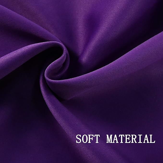 Purple Valances for Windows Solid Grommet Top Blackout Valance Window Treatment for Kitchen/Living Room Short Straight Drape Valance for Bedroom Kids Room 70X18 1 Panel Royal Purple